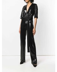 Черный комбинезон с пайетками от Galvan