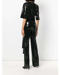 Черный комбинезон с пайетками от Galvan