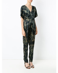 Черный комбинезон с принтом от Andrea Marques