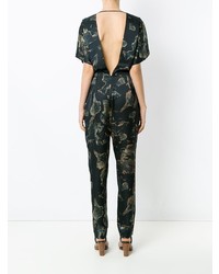 Черный комбинезон с принтом от Andrea Marques
