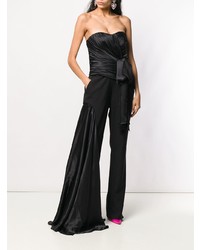 Черный комбинезон с рюшами от Moschino