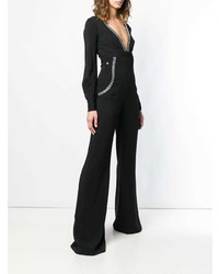 Черный комбинезон с украшением от Philipp Plein