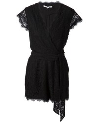 Черный комбинезон с шортами от Diane von Furstenberg