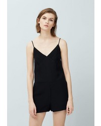 Черный комбинезон с шортами от Mango