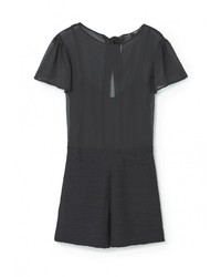 Черный комбинезон с шортами от Mango