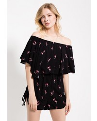 Черный комбинезон с шортами от Mango