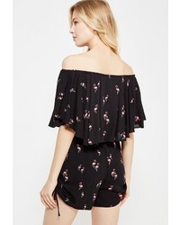 Черный комбинезон с шортами от Mango