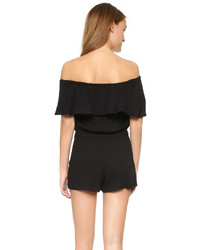 Черный комбинезон с шортами от Ella Moss