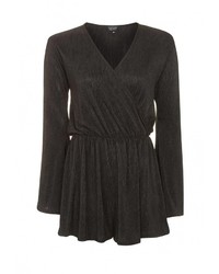 Черный комбинезон с шортами от Topshop