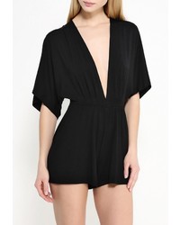 Черный комбинезон с шортами от Topshop