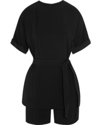 Черный комбинезон с шортами от Victoria Beckham