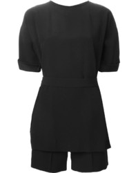 Черный комбинезон с шортами от Victoria Beckham