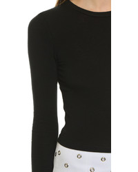 Черный короткий свитер от Alice + Olivia