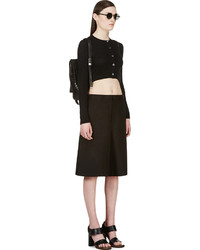 Черный короткий свитер от Yang Li