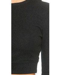 Черный короткий свитер от Three Dots