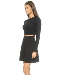 Черный короткий свитер от Three Dots