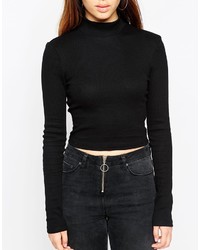 Черный короткий свитер от Asos