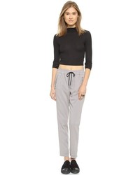 Черный короткий свитер от Lanston