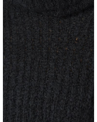 Черный короткий свитер от Ann Demeulemeester