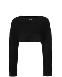 Черный короткий свитер от Cushnie