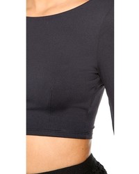 Черный короткий свитер от David Lerner