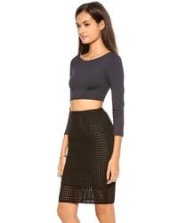 Черный короткий свитер от David Lerner