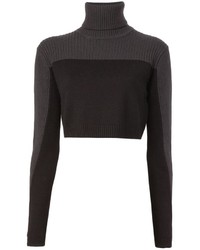 Черный короткий свитер от Lutz