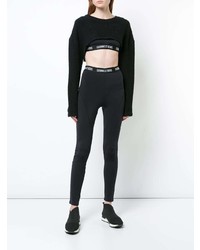 Черный короткий свитер от Cushnie