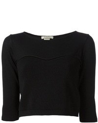 Черный короткий свитер от Pinko