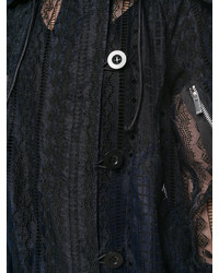 Женский черный кружевной бомбер от Sacai