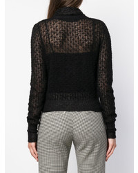 Женский черный кружевной кардиган от Ermanno Scervino