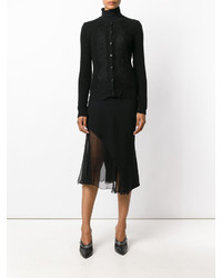 Женский черный кружевной кардиган от Givenchy