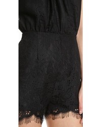 Черный кружевной комбинезон с шортами от Lover