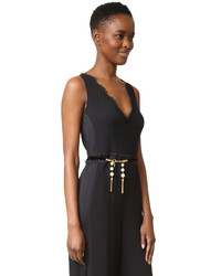 Черный кружевной комбинезон от Rachel Zoe