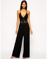 Черный кружевной комбинезон от Asos