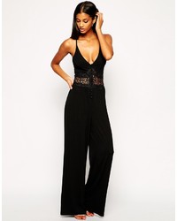 Черный кружевной комбинезон от Asos