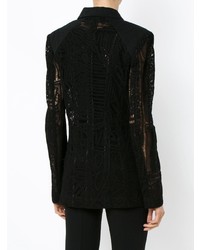 Женский черный кружевной пиджак от Martha Medeiros