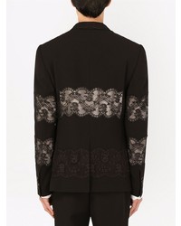 Мужской черный кружевной пиджак от Dolce & Gabbana