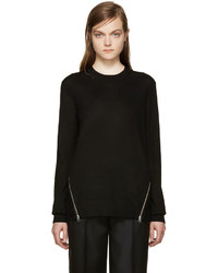 Женский черный кружевной свитер от MCQ