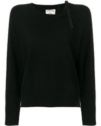 Женский черный кружевной свитер от Semi-Couture