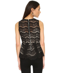 Черный кружевной топ без рукавов от WAYF