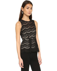 Черный кружевной топ без рукавов от WAYF