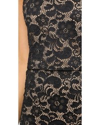 Черный кружевной укороченный топ от David Lerner