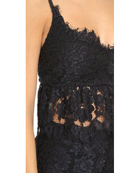 Черный кружевной укороченный топ от Alexis