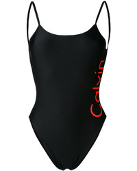 Черный купальник с принтом от Calvin Klein Jeans