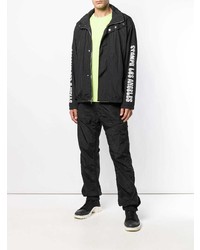 Мужской черный легкий бомбер с принтом от Stampd