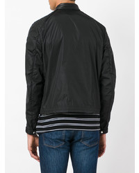 Мужской черный легкий бомбер от Moncler