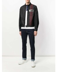 Мужской черный легкий бомбер от Prada