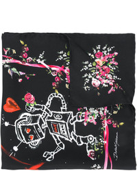 Женский черный легкий шарф от Dolce & Gabbana