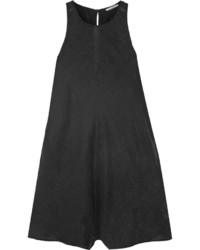 Черный льняной комбинезон с шортами от James Perse
